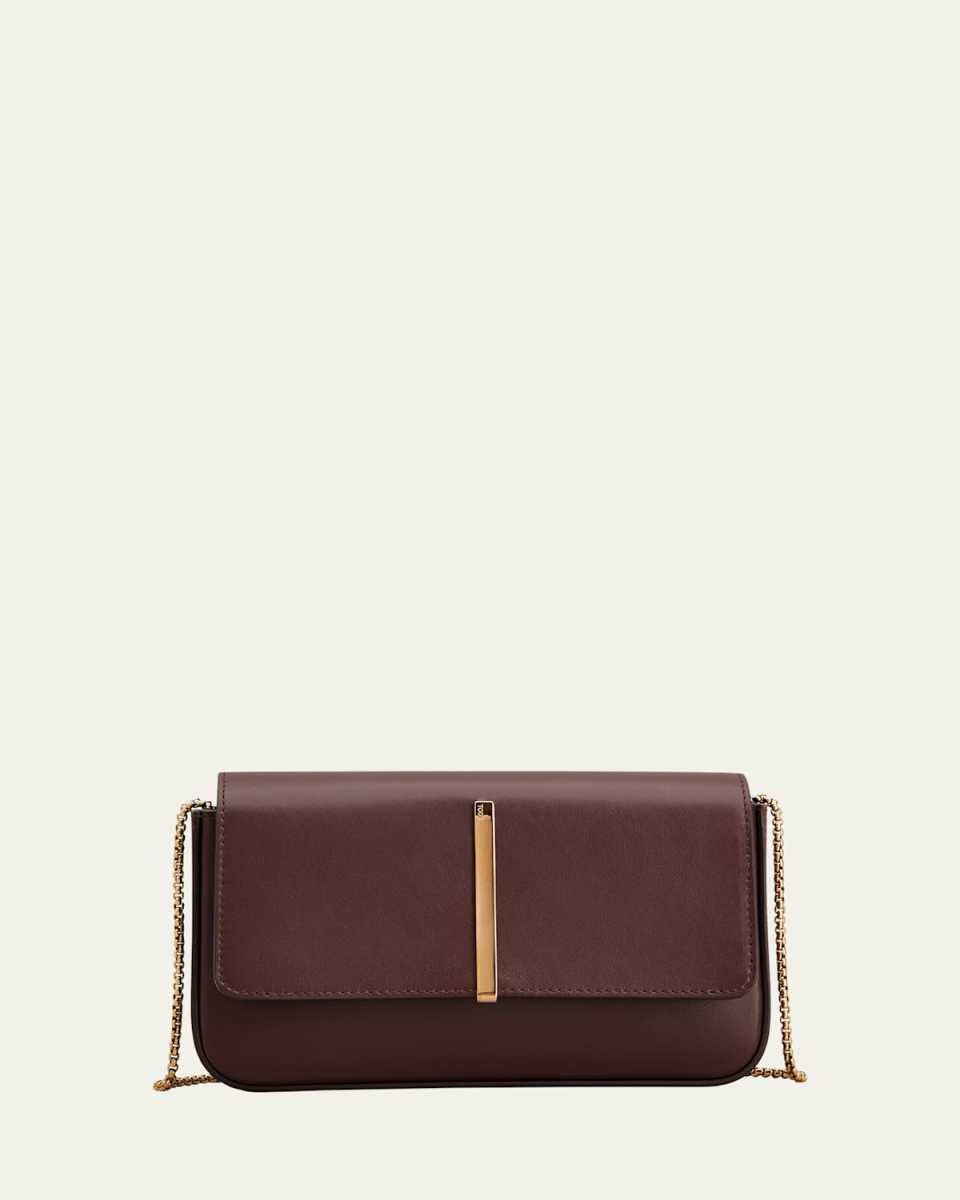 Mini Metal Bar Leather Shoulder Bag